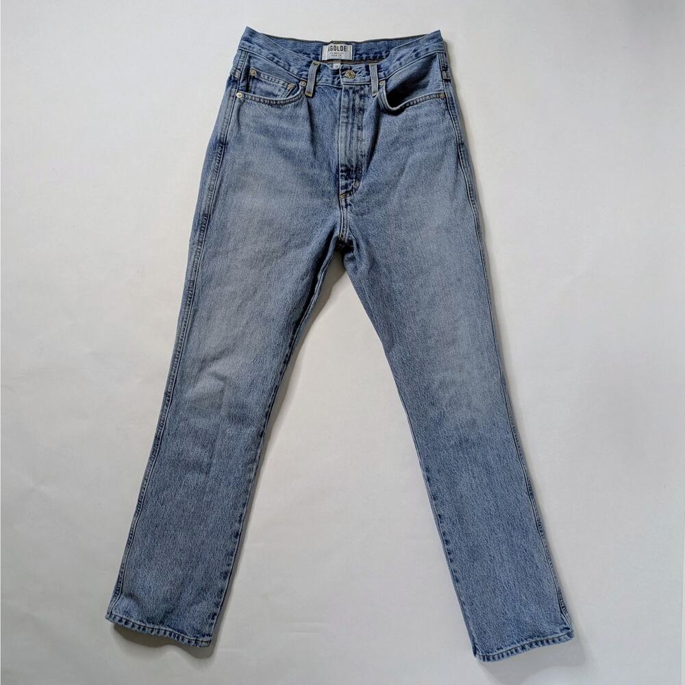Agolde pinch waist high rise Jeans in Light Blue Wash